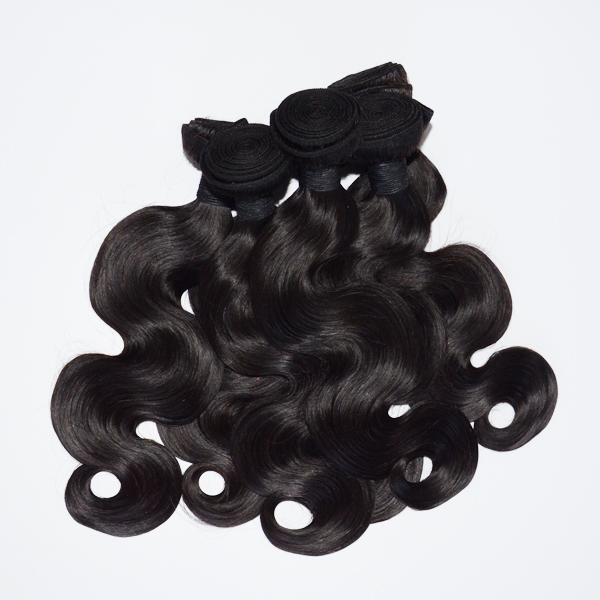 7A natural black body wave hair extensions  LJ7